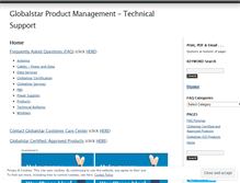 Tablet Screenshot of productsupport.globalstar.com